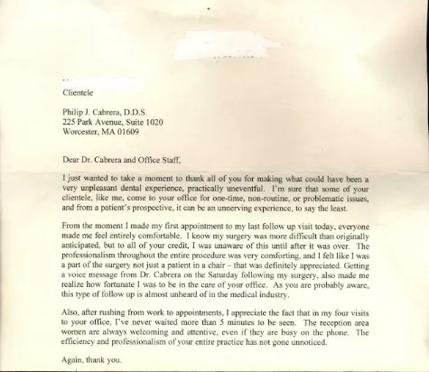 thank you letter