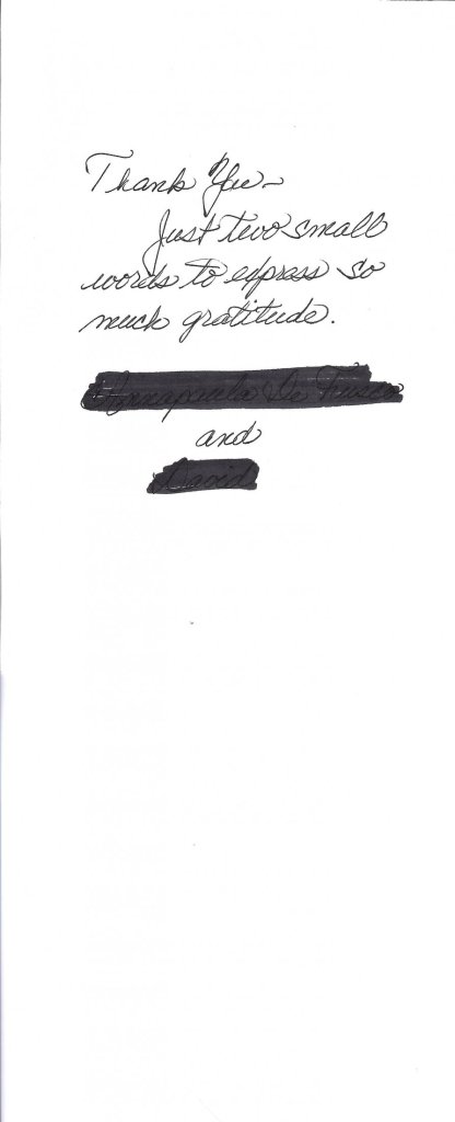 thank you letter