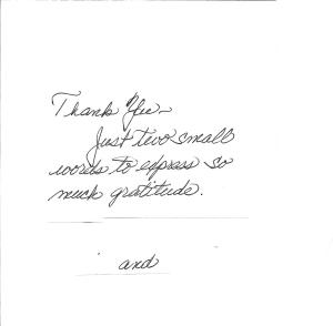 thank you letter